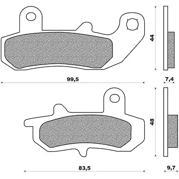 NEWFREN brzdové destičky (směs ROAD TOURING ORGANIC) (2ks) M502-606 (M502-606)
