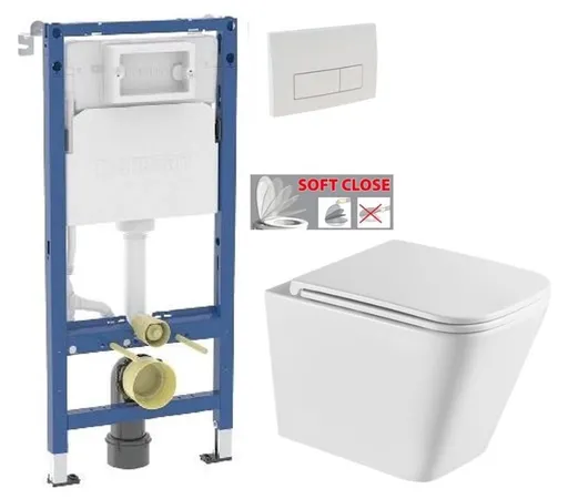 GEBERIT DuofixBasic s bílým tlačítkem DELTA51 + WC INVENA FLORINA WITH SOFT, včetně soft/close sedátka 458.103.00.2 51BI FL1