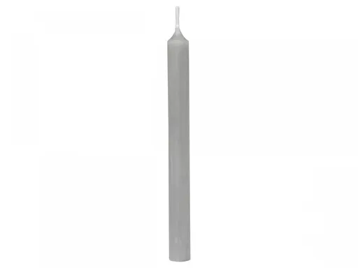 Šedá úzká svíčka Taper grey - Ø 1,2 *13cm / 2.5h 70087525  (70875-25)