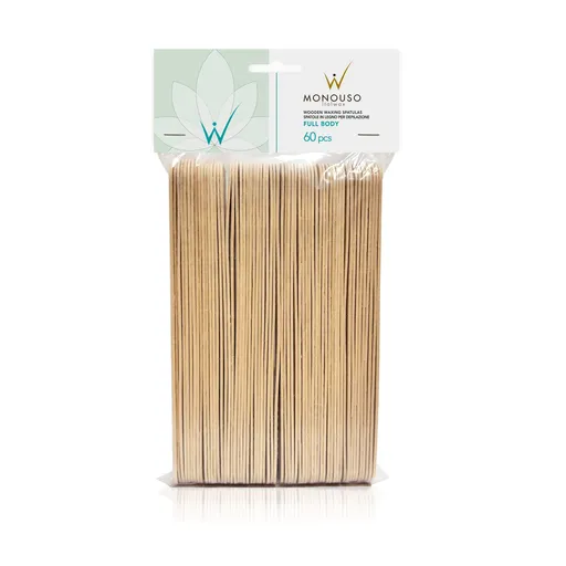 ItalWax dřevěná špachtle FULL BODY 60 ks