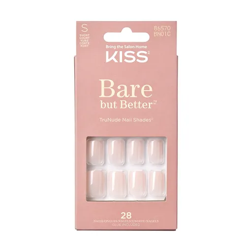 KISS Gelové nehty Bare-But-Better Nails Nudies 28 ks