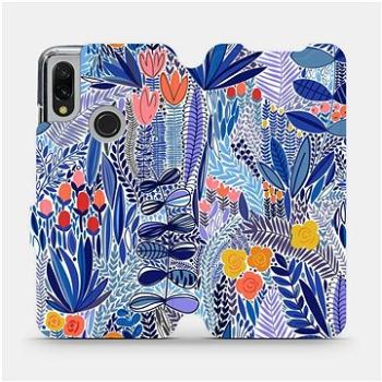 Flip pouzdro na mobil Xiaomi Redmi 7 - MP03P Modrá květena (5903516765133)