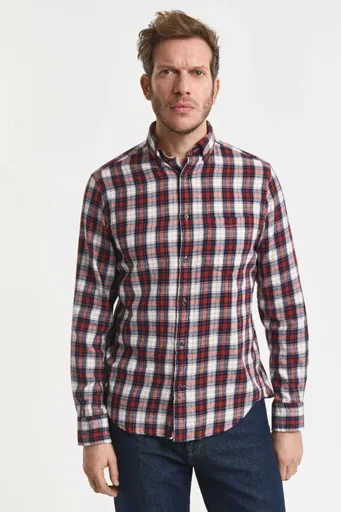 KOŠILE GANT REG WINDBLOWN FLANNEL CHECK SHIRT MODERN RUST