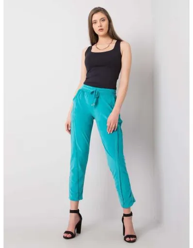 Dámské tepláky Juanita RUE PARIS tyrkysové