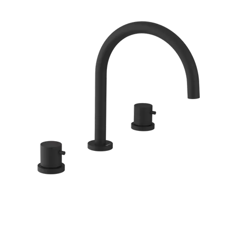 SAPHO ULTRAMIX tříprvková stojánková umyvadlová baterie, černá mat UT017B