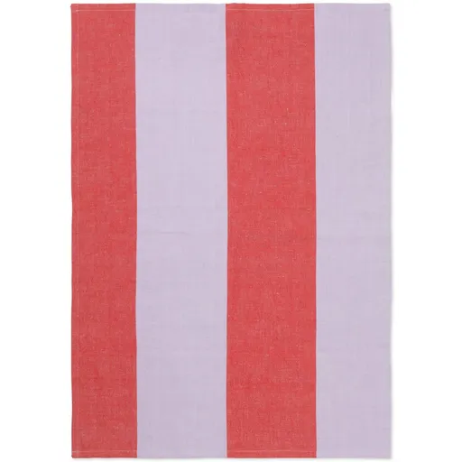 Utěrka HALE 50 x 70 cm, červená / fialová, bavlna / len, ferm LIVING