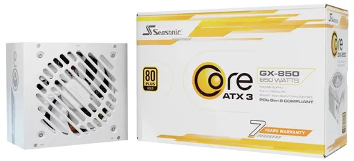 SEASONIC zdroj 850W Core GX-850, ATX 3.1, 80+ Gold, bílý