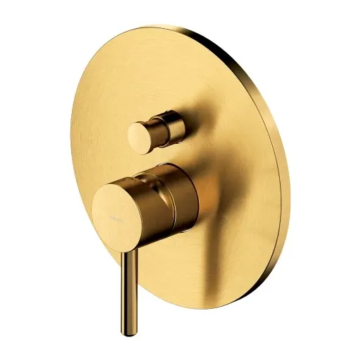 OMNIRES Y podomítková sprchová a vanová baterie, prvek na omítku, broušené zlato Y1235ROGLB