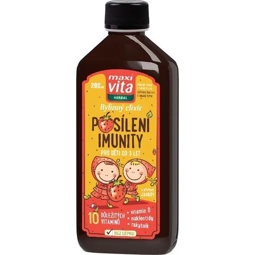 VITAR MAXI VITA HERBAL BYLINNÝ ELIXÍR POSÍL. IMUNITY PRO DĚTI 200 ML Doplněk stravy, , velikost