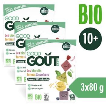 Good Gout BIO Sušenky barvy & tvary (3× 80 g) (8594200262020)