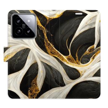 Flipové pouzdro iSaprio - BlackGold Marble - Xiaomi 14