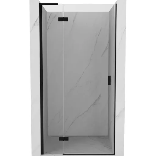 MEXEN/S Mist-H L sprchové dveře křídlové levé 85, transparent, černá 8A5L-085-000-70-00-L