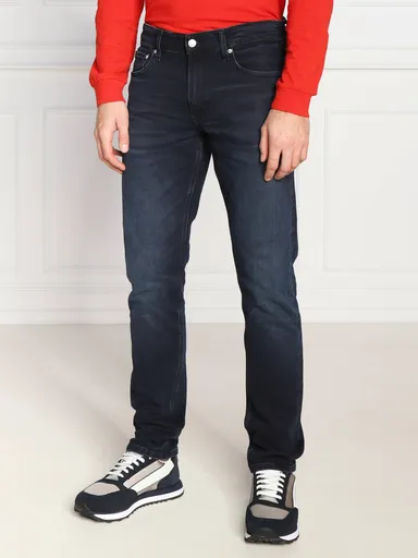 Calvin Klein pánské tmavě modré džíny SLIM J30J321461 30/32