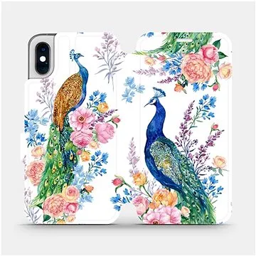 Flipové pouzdro na mobil Apple iPhone XS - MX08S Pávi (5903516026036)