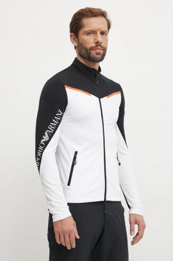 Sportovní mikina EA7 Emporio Armani bílá barva, PJJFZ.6DPMC7