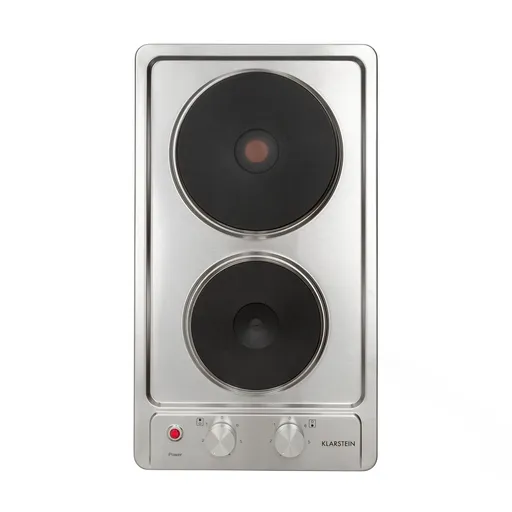 Klarstein Appetito Domino, elektrická varná deska, 3000 W, 2 plotny, 6 stupňů výkonu, nerezavějící ocel