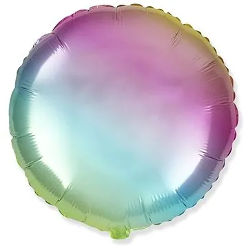 Balónek foliový 45cm kulatý duhový (8595596318612)