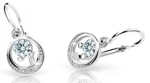 Cutie Diamonds Krásné dětské náušnice z bílého zlata s brilianty DC1997-10-00-X-2