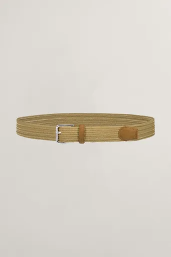 OPASEK GANT ELASTIC NATURAL LOOK BELT WHEAT BEIGE