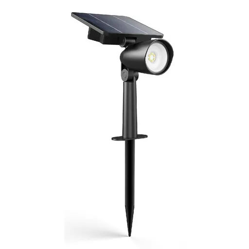 Philips Ashlyn UltraEfficient venkovní solární zemní LED reflektor 1,4W 150lm 2700K IP44, černý