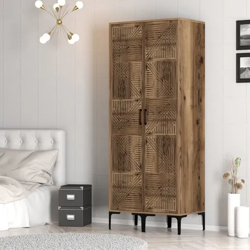 Šatní skříň Kumsal PP - Walnut