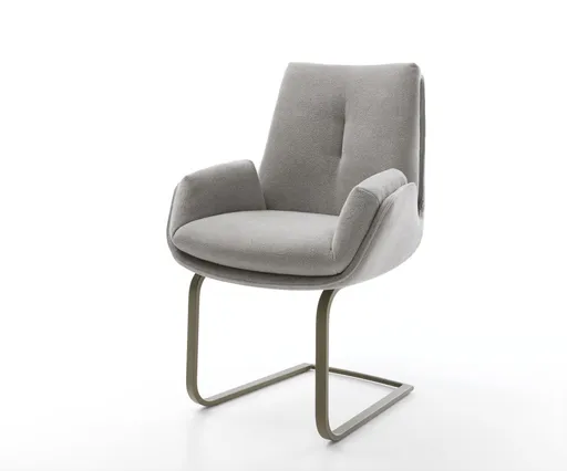 Jídelní židle Clea-Flex látka Měkký šedá jídelní židle plochý