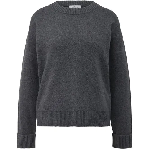 s.Oliver KNITTED PULLOVER Dámský pletený svetr, tmavě šedá, velikost