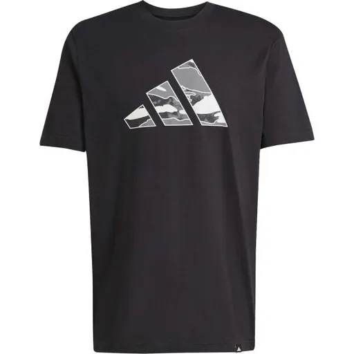 adidas M CAMO LOGO TEE Pánské triko, černá, velikost