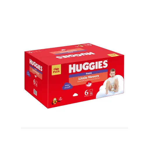 Huggies Little Movers Pants 6 15–25 kg jednorázové plenkové kalhotky 96 ks box