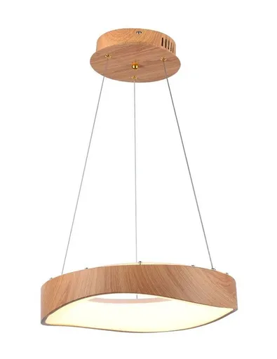 LED Solution Závěsné LED svítidlo kulaté designové s dřevěným dekorem 40cm 18W 23363