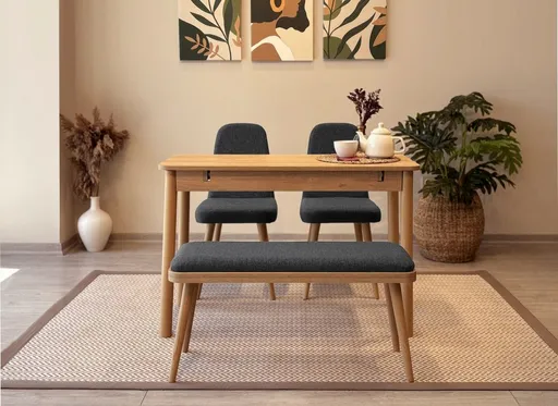 Jídelní set s rozkládacím stolem a židlemi (4 kusy) Vina Mini 01 1053 - Oak, Anthracite