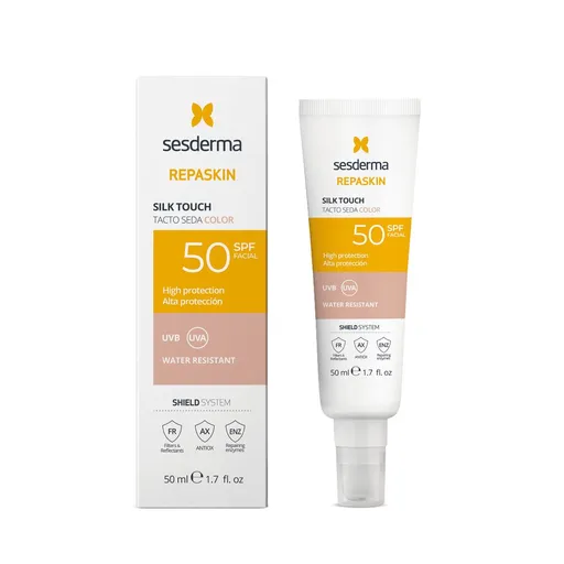 Sesderma Tónovaný opalovací krém na obličej SPF 50 Repaskin Silk Touch Color (Tinted Facial Sunscreen) 50 ml