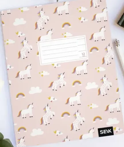 Linkovaný sešit (12 listů) - jednorožci