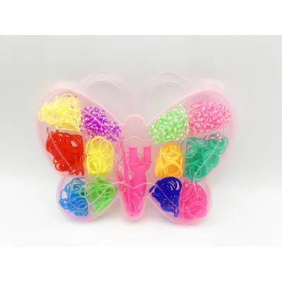 Sada gumiček 500 ks na výrobu náramků Loom band - motýl