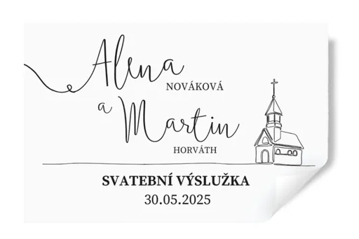 Personal Nálepka na výslužku - Classic Zvolte množství: od 20 ks do 40 ks