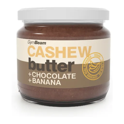 GymBeam KEŠU MÁSLO ČOKOLÁDA + BANÁN - 340 G Ořechové máslo, , velikost