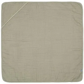Lässig Muslin Hooded Towel Olive, 90 × 90 cm (4042183427577)