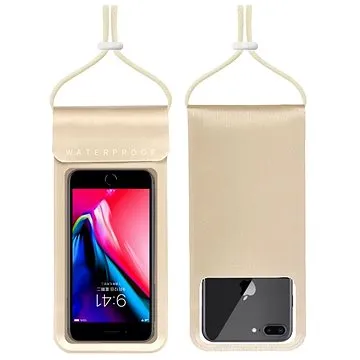 TopQ Univerzální vodotěsné pouzdro Metallic L na mobil zlaté 95482 (95482)