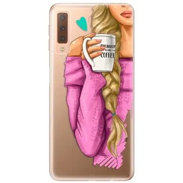 iSaprio My Coffe and Blond Girl pro Samsung Galaxy A7 (2018) (coffblon-TPU2_A7-2018)