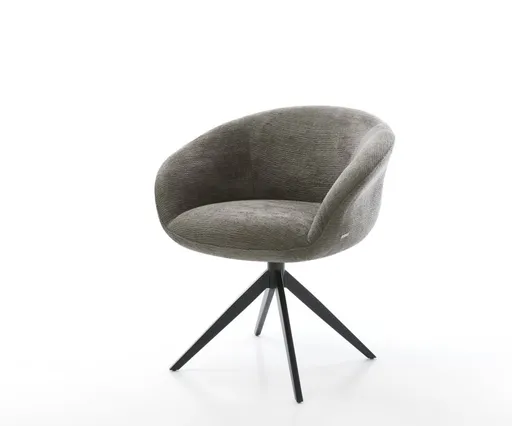 Jídelní židle Vinka-Flex s područkami bouclé měkký tmavě béžová