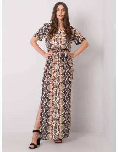 Dámské šaty s potiskem MERLEM béžové