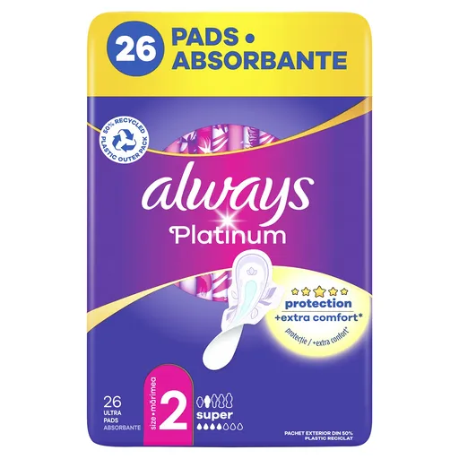 Always Hygienické vložky Ultra Platinum Super 26 ks