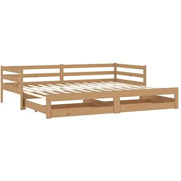 Shumee Výsuvná válenda 2×(90×200) cm medově hnědá masivní borovice, 3083697 (3083697)