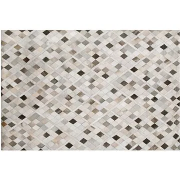 Kožený koberec 140 x 200 cm vícebarevný HIRKA, 182095 (beliani_182095)