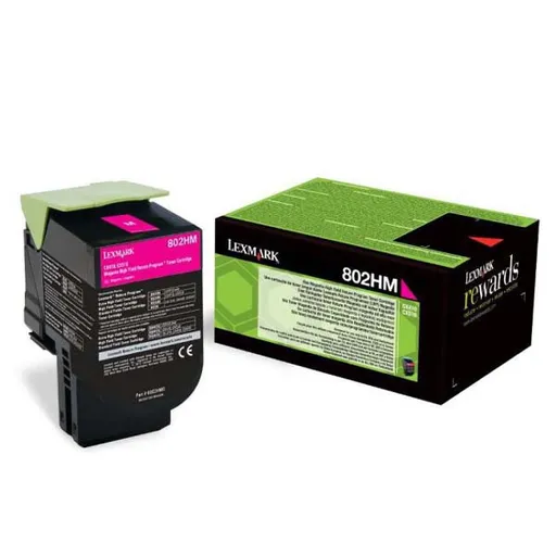 LEXMARK 80C2HM0 - originální toner, purpurový, 3000 stran