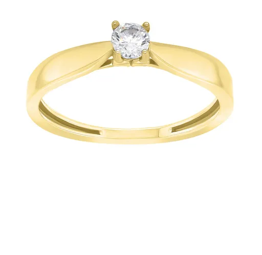 Brilio Silver Pozlacený zásnubní prsten GR114Y 56 mm