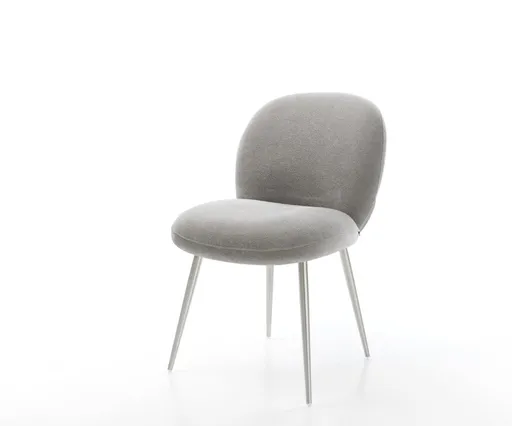 Jídelní židle Nube-Flex strukturovaná látka Měkký šedá 4-nohá