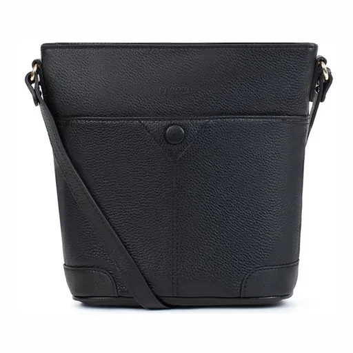 Kožená dámská crossbody kabelka Fagola Matilde - černá