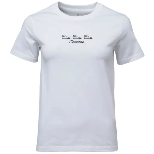 Converse CHUCK TAYLOR GRAPHIC Dámské tričko, bílá, velikost