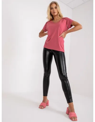 Dámská halenka s krátkým rukávem pro každodenní nošení EVERYDAY růžová